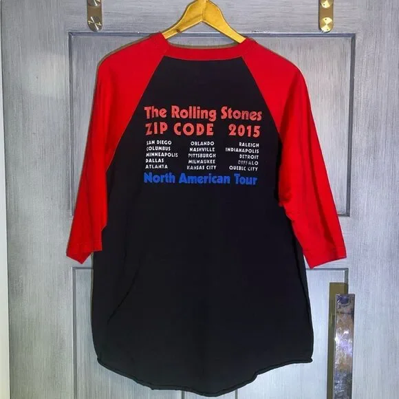 The Rolling Stones 2015 Zip Code North American Tour Concert Tee Size XL - Picture 5 of 8